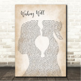 Terence Trent DArby Wishing Well Lesbian Women Gay Brides Couple Wedding Song Lyric Wall Art Canvas Framed Print