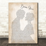 Tom Waits Burma-Shave Man Lady Bride Groom Wedding Song Lyric Wall Art Canvas Framed Print