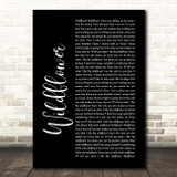 5 Seconds Of Summer Wildflower Black Script Song Lyric Print