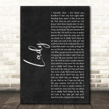 Brett Young Lady Black Script Song Lyric Print