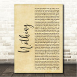 The Script Nothing Rustic Script Song Lyric Wall Art Canvas Framed Print