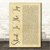 The Style Council Shout To The Top Rustic Script Song Lyric Wall Art Canvas Framed Print