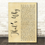 Troy Cartwright Thats Why Rustic Script Song Lyric Wall Art Canvas Framed Print