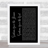 A Day to Remember Sometimes You're the Hammer, Sometimes You're the Nail Black Script Song Lyric Print