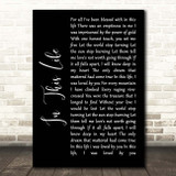 Collin Raye In This Life Black Script Song Lyric Print