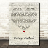 The Human League Being Boiled Script Heart Song Lyric Wall Art Canvas Framed Print