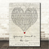 The Proclaimers Spinning Around in the Air Script Heart Song Lyric Wall Art Canvas Framed Print