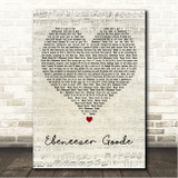 The Shamen Ebeneezer Goode Script Heart Song Lyric Wall Art Canvas Framed Print
