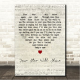 The Stone Roses Your Star Will Shine Script Heart Song Lyric Wall Art Canvas Framed Print