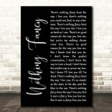 Dave Barnes Nothing Fancy Black Script Song Lyric Print