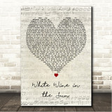 Tim Minchin White Wine in the Sun Script Heart Song Lyric Wall Art Canvas Framed Print