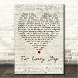 Tommy Körberg For Every Step Script Heart Song Lyric Wall Art Canvas Framed Print