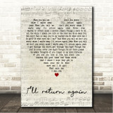 Tribal Seeds Ill return again Script Heart Song Lyric Wall Art Canvas Framed Print