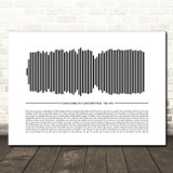 The 1975 It's Not Living (If It's Not With You) Sound Wave Minimal Song Lyric Wall Art Canvas Framed Print