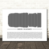 The Automatic Monster Sound Wave Minimal Song Lyric Wall Art Canvas Framed Print