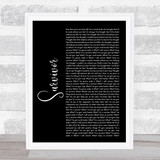 Destiny's Child Survivor Black Script Song Lyric Print