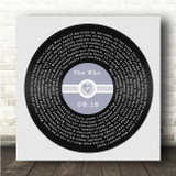 The Who 5.15 Square Blue Heart Vinyl Record Song Lyric Wall Art Canvas Framed Print