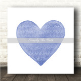 Tina Turner The Best Square Blue Watercolour Heart Song Lyric Wall Art Canvas Framed Print