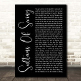 Dire Straits Sultans Of Swing Black Script Song Lyric Print