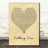 Taylor Swift Nothing New (Taylors Version) [From The Vault] Vintage Heart Song Lyric Wall Art Canvas Framed Print