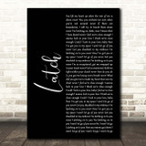 Disclosure Latch Black Script Song Lyric Print