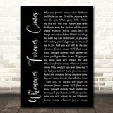 Dolly Parton feat. Collin Raye Whenever Forever Comes Black Script Song Lyric Print