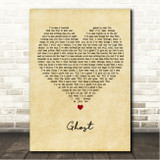 Tom MacDonald Ghost Vintage Heart Song Lyric Wall Art Canvas Framed Print