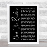 Eva Cassidy Over The Rainbow Black Script Song Lyric Print
