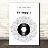 The Lathums Struggle Vinyl Record Song Lyric Wall Art Canvas Framed Print