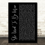 Katharine McPhee She Used To Be Mine Black Script Song Lyric Wall Art Print