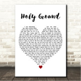 Taylor Swift Holy Ground White Heart Song Lyric Wall Art Canvas Framed Print