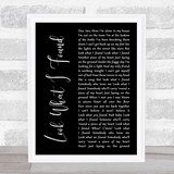 Lady Gaga Look What I Found Black Script Song Lyric Wall Art Print