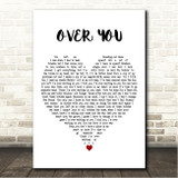 The Kid LAROI OVER YOU White Heart Song Lyric Wall Art Canvas Framed Print