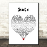 The Lightning Seeds Sense White Heart Song Lyric Wall Art Canvas Framed Print
