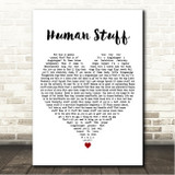 The Little Mermaid Human Stuff White Heart Song Lyric Wall Art Canvas Framed Print