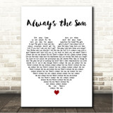 The Stranglers Always the Sun White Heart Song Lyric Wall Art Canvas Framed Print