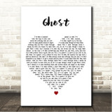 Tom MacDonald Ghost White Heart Song Lyric Wall Art Canvas Framed Print