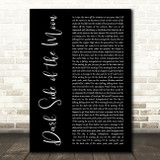 Lil Wayne Dark Side of the Moon Black Script Song Lyric Wall Art Print