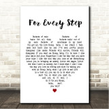Tommy Körberg For Every Step White Heart Song Lyric Wall Art Canvas Framed Print