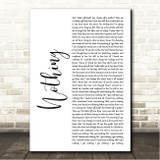 The Script Nothing White Script Song Lyric Wall Art Canvas Framed Print