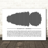 Underworld Two Months Off Sound Wave Minimal Song Lyric Wall Art Canvas Framed Print