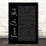 Ben Rector Forever Like That Black Script Song Lyric Wall Art Print