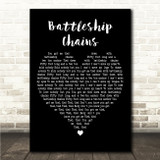 Volbeat Battleship Chains Black Heart Song Lyric Wall Art Canvas Framed Print