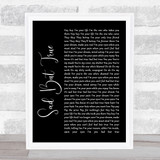 Metallica Sad But True Black Script Song Lyric Wall Art Print