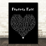 W.A.S.P. Forever Free Black Heart Song Lyric Wall Art Canvas Framed Print