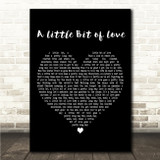 Weezer A Little Bit of Love Black Heart Song Lyric Wall Art Canvas Framed Print