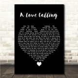 White Heart A Love Calling Black Heart Song Lyric Wall Art Canvas Framed Print