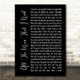 Whitney Houston All The Man That I Need Black Script Song Lyric Wall Art Canvas Framed Print