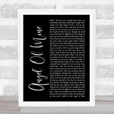 Monica Angel Of Mine Black Script Song Lyric Wall Art Print
