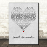 Wet Wet Wet Sweet Surrender Grey Heart Song Lyric Wall Art Canvas Framed Print